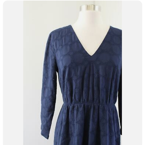 J. Crew Eyelet Circle Green Dress H8471 - Picture 3 of 10